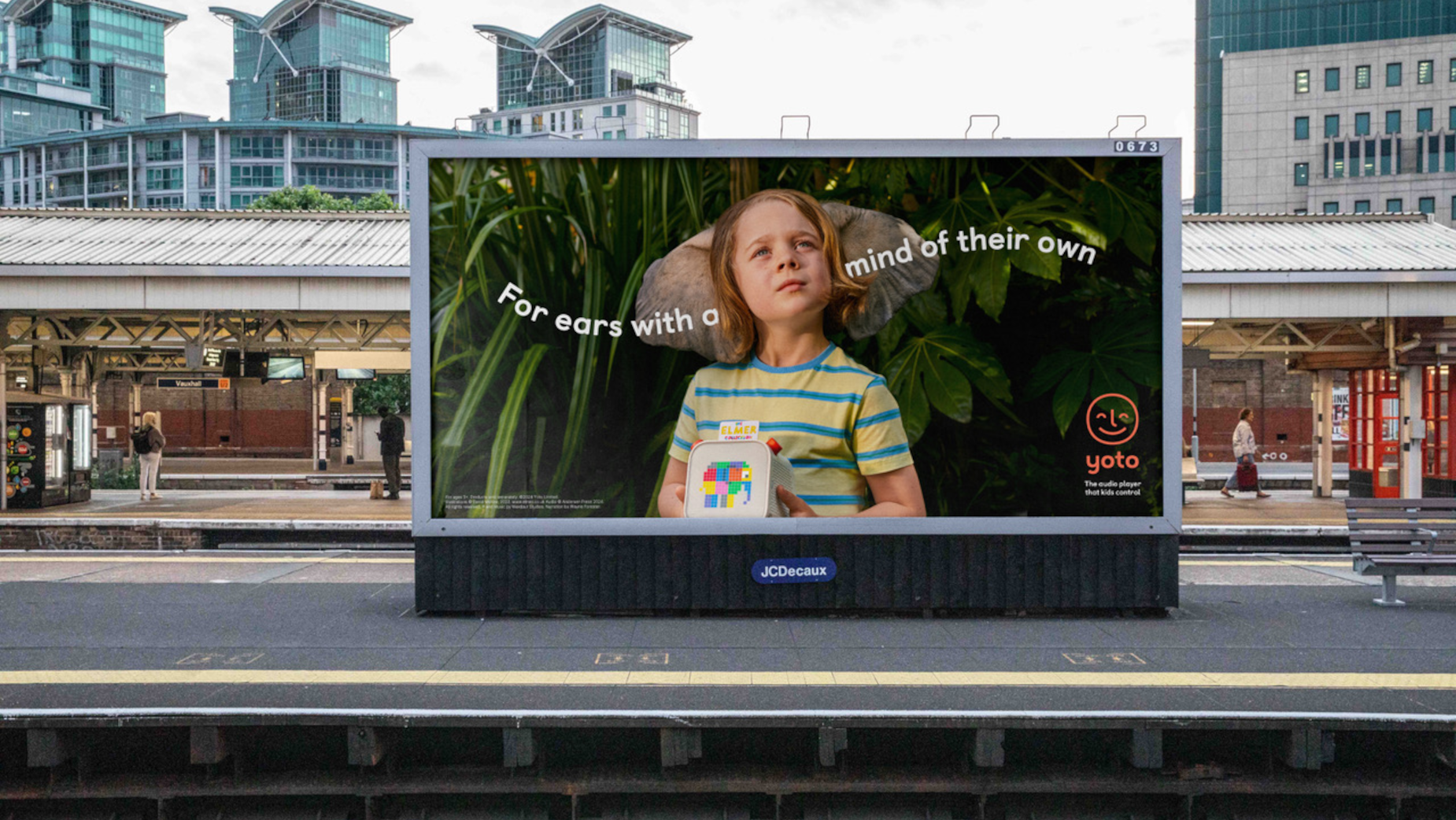Yoto large-format billboard advertising campaign at Vauxhall station